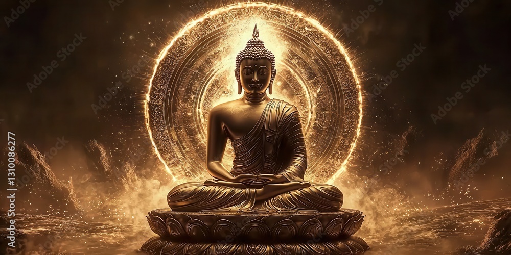 Spiritual Essence of Buddha: Meditation and Light