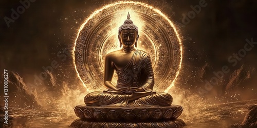 Spiritual Essence of Buddha: Meditation and Light