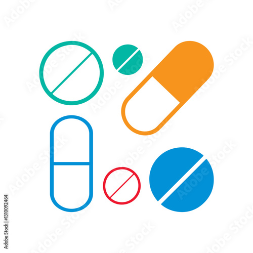 vector illustration of pills