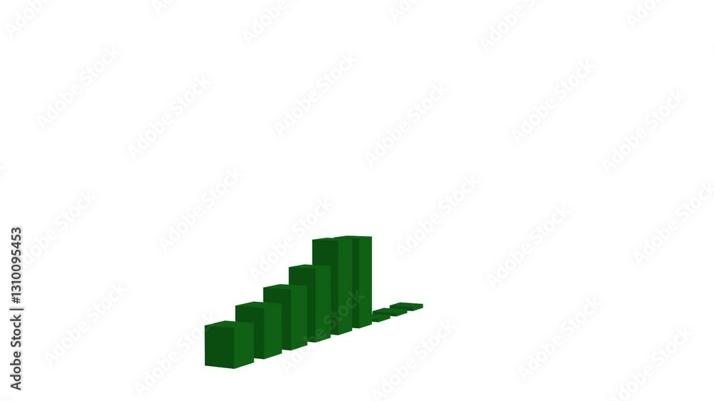 3D animated increase chart icon featuring a rising bar graph or line chart with an upward arrow, symbolizing growth, progress Animate bar graph with successful results. business graph showing growth. 3D animated increase chart icon featuring a rising bar graph or line chart with an upward arrow, symbolizing growth, progress Animate bar graph with successful results. business graph showing growth.