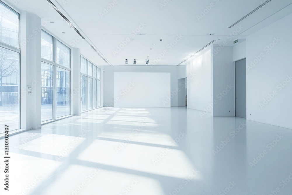 Bright and Spacious Empty Room with Large Windows and White Walls Bright and Spacious Empty Room with Large Windows and White Walls