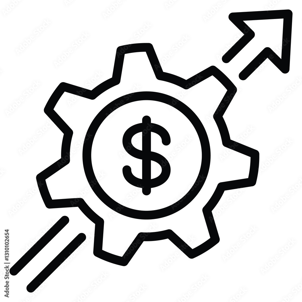 Operating profit icon line vector illustration Operating profit icon line vector illustration
