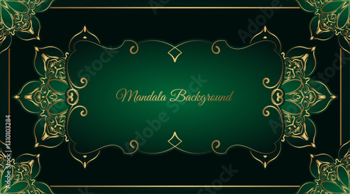 Luxury background with golden mandala ornament