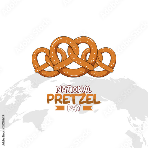vector graphic of national pretzel day for national pretzel day celebration.