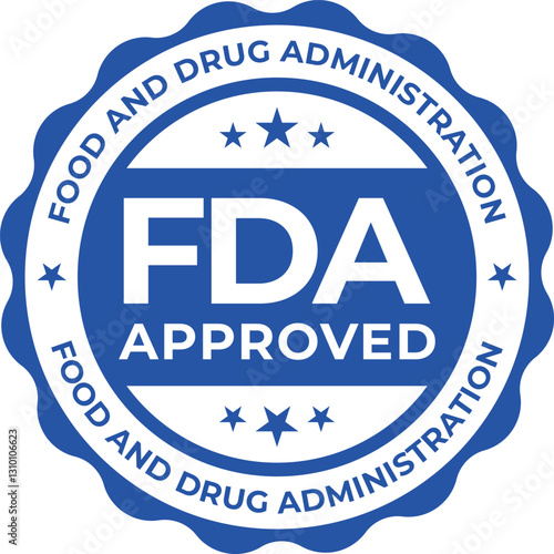 FDA Approved (Food and Drug Administration) icon, symbol, label, badge, logo, seal