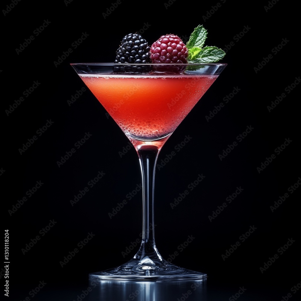Delicious alcohol cocktail served in a martini glass with vibrant colors against a dark background creating an elegant atmosphere perfect for a night out Delicious alcohol cocktail served in a martini glass with vibrant colors against a dark background creating an elegant atmosphere perfect for a night out