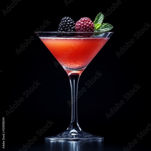 Wallpaper Mural Delicious alcohol cocktail served in a martini glass with vibrant colors against a dark background creating an elegant atmosphere perfect for a night out Torontodigital.ca