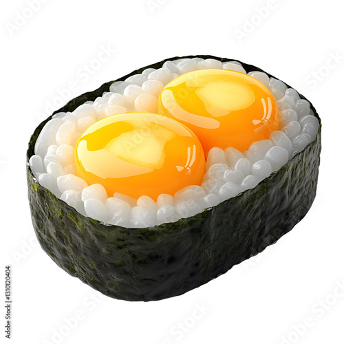 Tamako egg sushi on transparent background photo