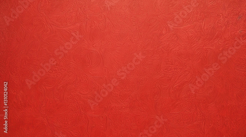 A close-up view of a rich, terracotta-colored textured surface.