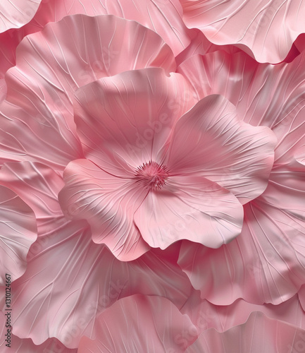 A close-up view of a textured floral wall or backdrop.