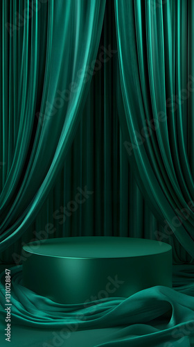 Black blue green abstract background.  Matte background with space for design. 