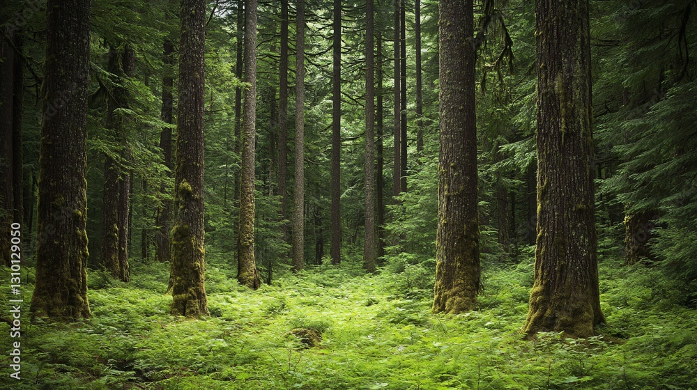 Fototapeta premium Majestic Hemlock Trees in Hoh River Trust Forest