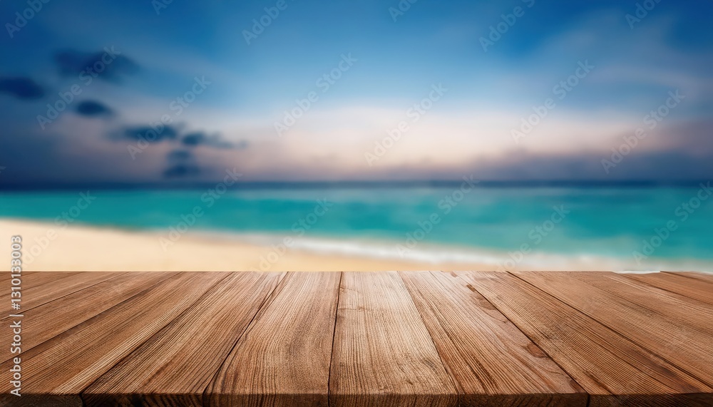 Rustic Table Amidst the Serenity of a Secluded Beach at Dusk A Perfect Canvas for SummerThemed Product Mockups or Design Inspiration. Rustic Table Amidst the Serenity of a Secluded Beach at Dusk A Perfect Canvas for SummerThemed Product Mockups or Design Inspiration.