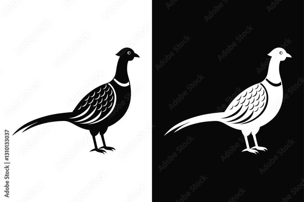 Obraz premium Partridge bird icon vector on White Background ,Vector Art Illustration on white background.