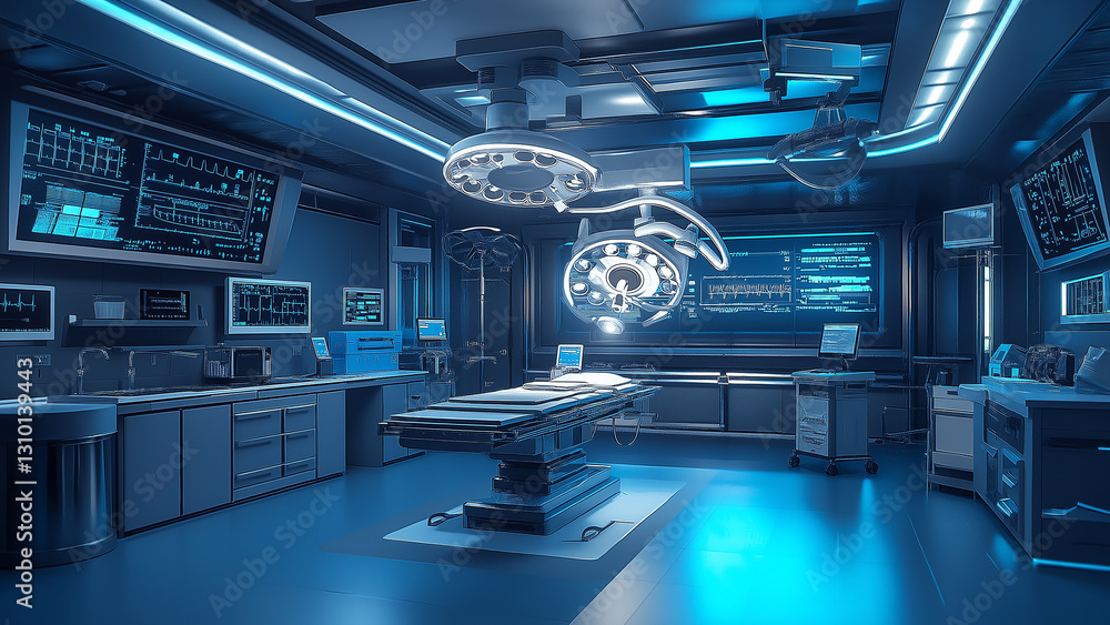 Fototapeta premium Futuristic Hospital Operating Room