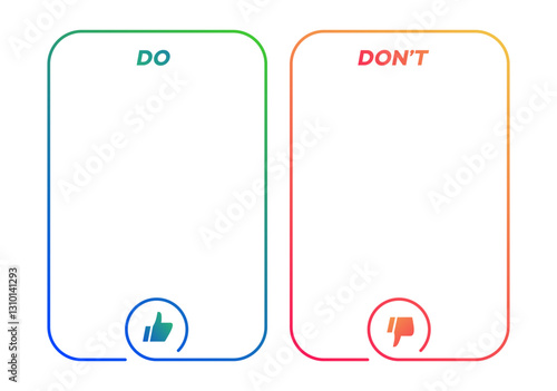 Do and dont infographic template vector 10 eps