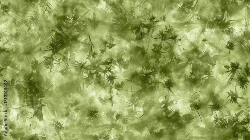 This dynamic green watercolor texture features a blend of organic shapes and soft washes, creating a peaceful and refreshing backdrop for creative projects.