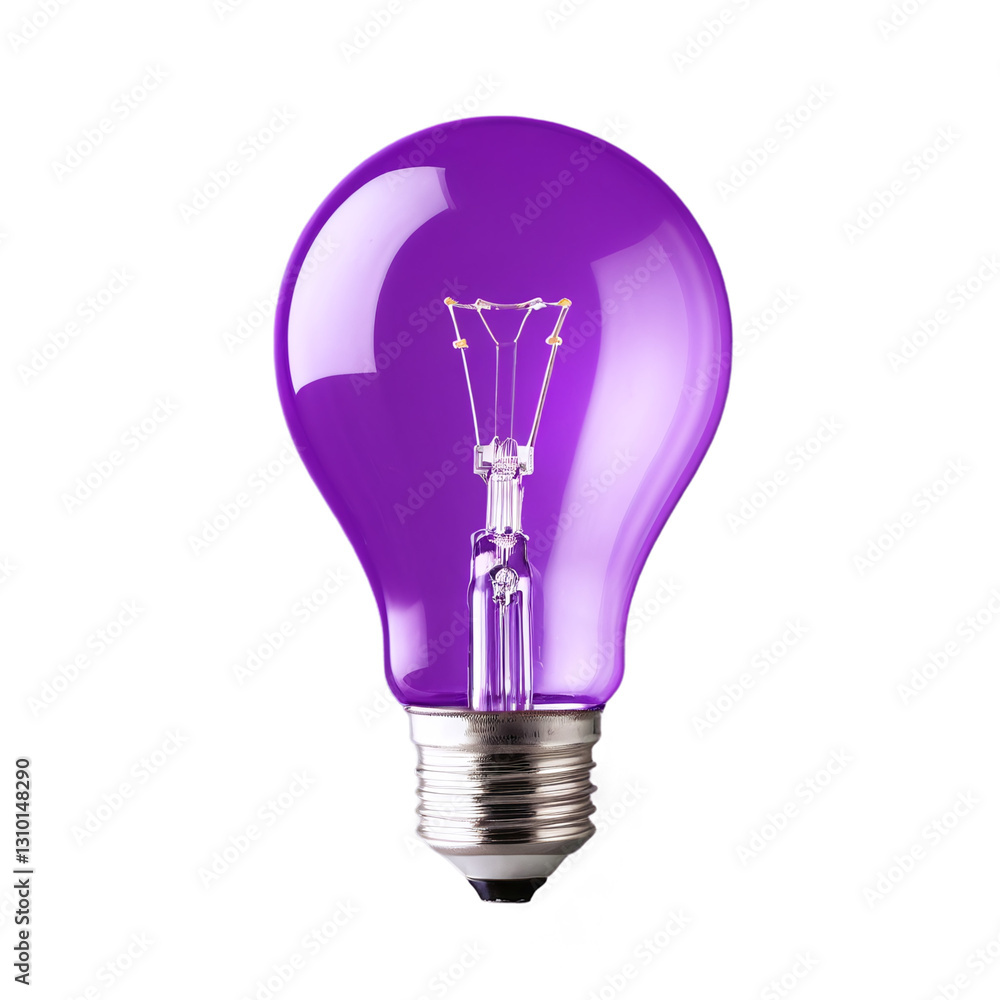 purple lightbulb isolated on transparent background purple lightbulb isolated on transparent background
