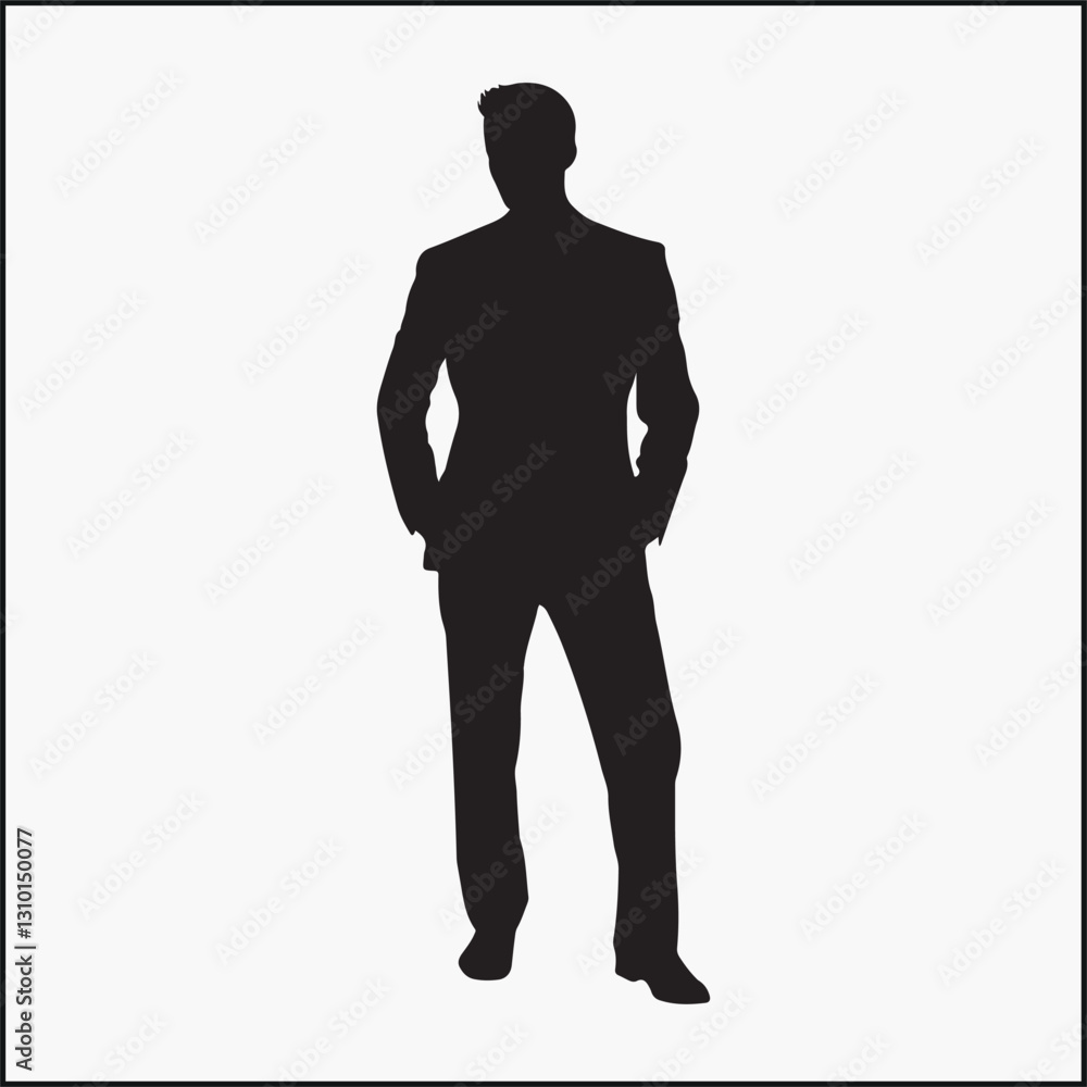 Black silhouette of a businessman Black silhouette of a businessman