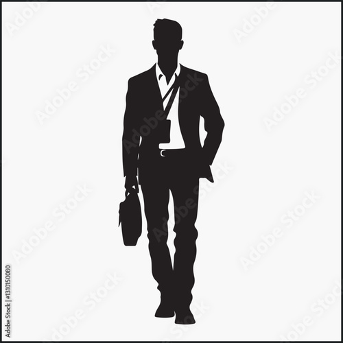 Entrepreneur silhouette, businessmen
