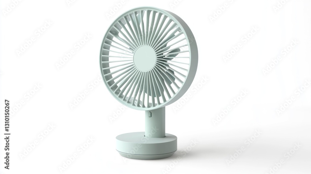 Obraz premium Portable, light green desk fan
