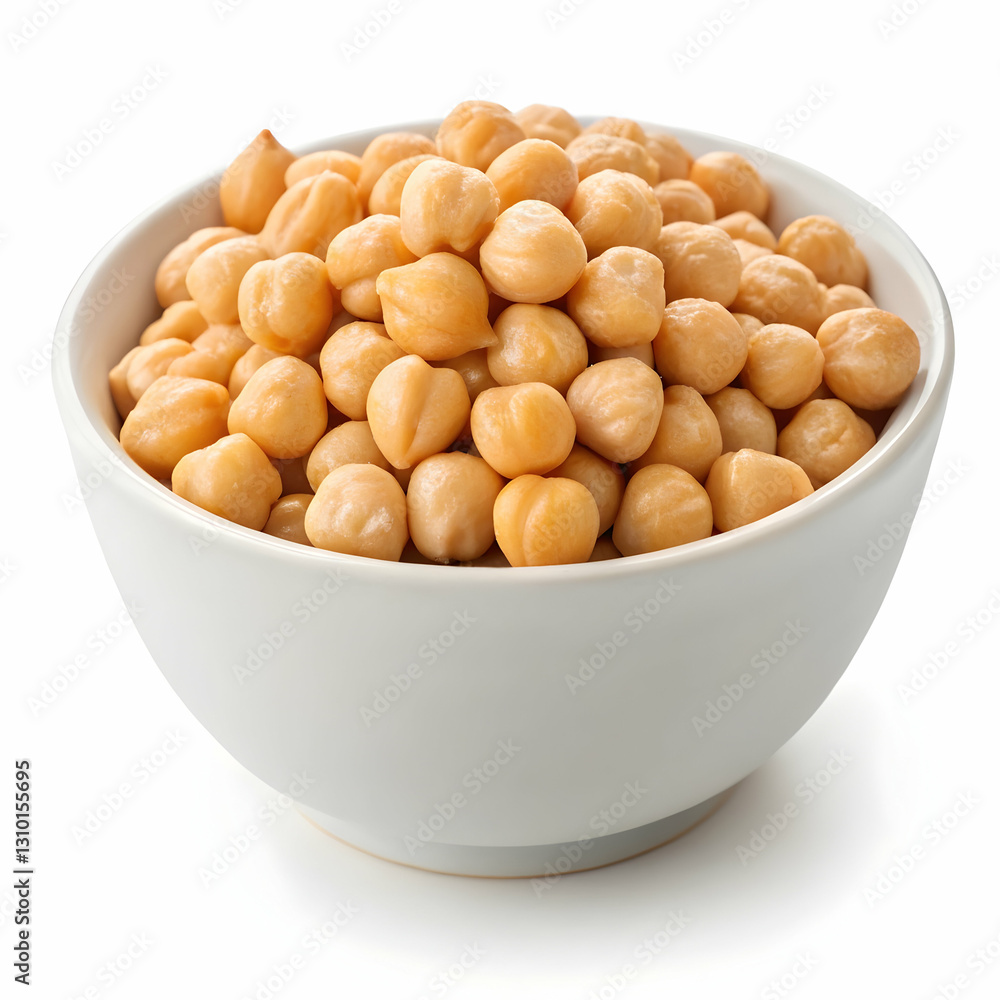 Chickpeas peas raw from above bowl isolated Chickpeas peas raw from above bowl isolated