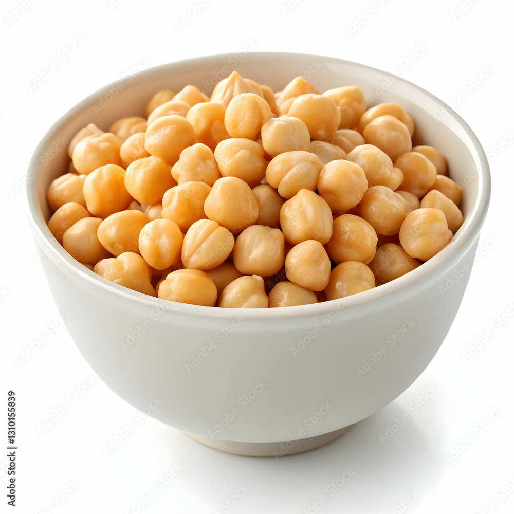Chickpeas peas raw from above bowl isolated Chickpeas peas raw from above bowl isolated