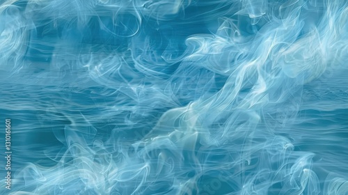 Wallpaper Mural Delicate swirls of blue create an abstract representation of water, evoking a sense of calm and tranquility in a seamless aquatic setting. Torontodigital.ca