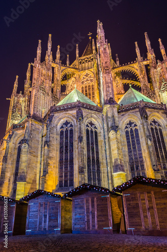 Prague landmark St. Vitus Cathedral in Hradcany