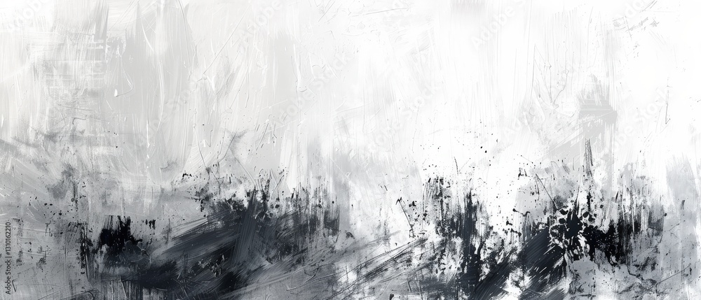 This artwork features a dynamic interplay of white and black textures, creating depth and complexity against a soft whitewash background. This artwork features a dynamic interplay of white and black textures, creating depth and complexity against a soft whitewash background.