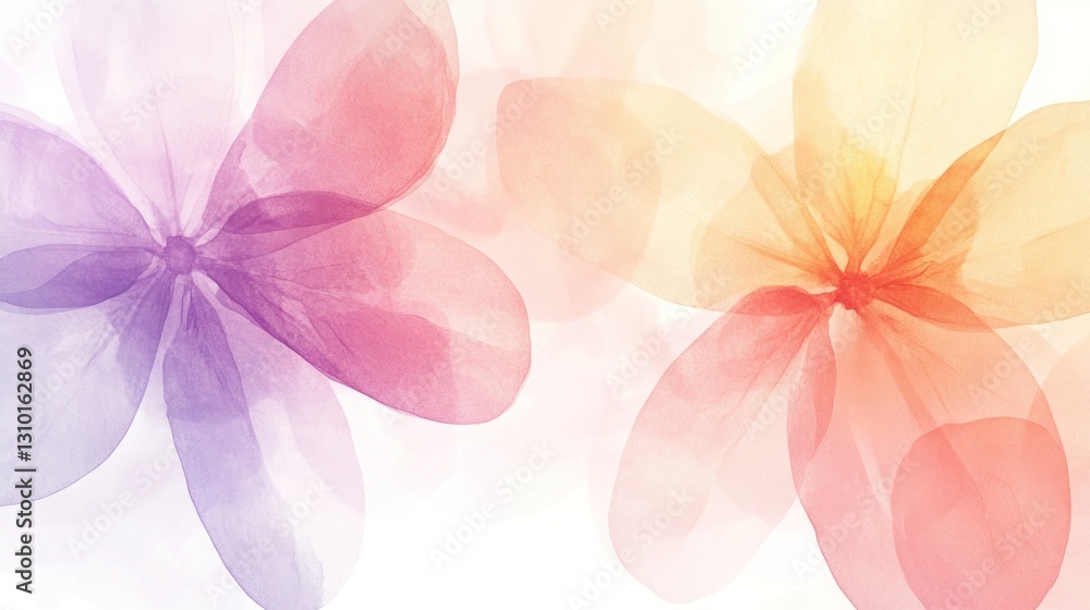 Delicate, colorful, abstract flowers Delicate, colorful, abstract flowers