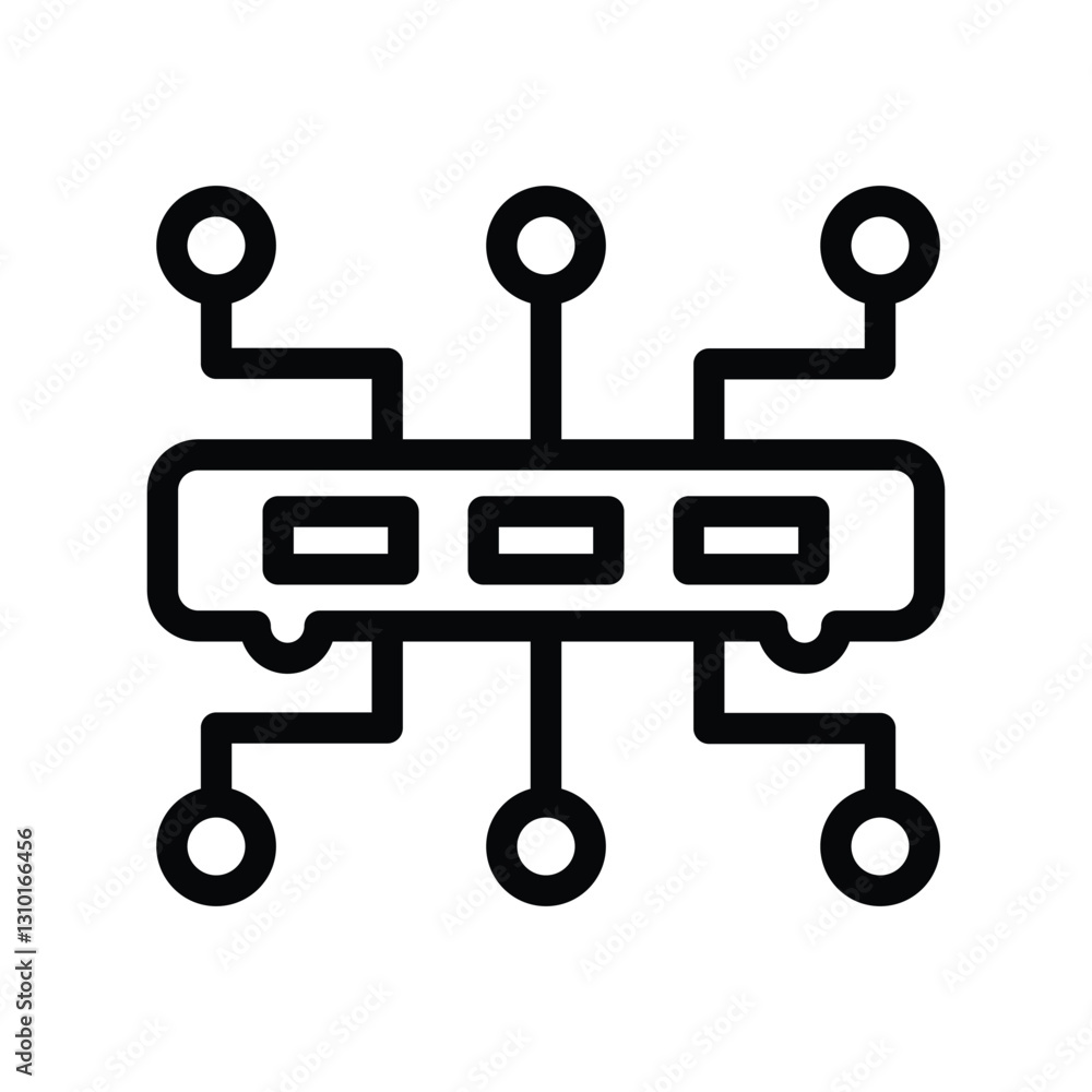 Network hub icon Network hub icon