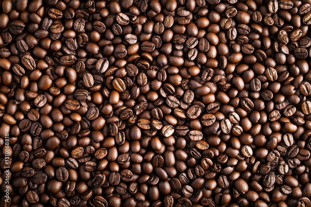Freshly roasted coffee beans create a rich texture and aroma in a close-up view showcasing their glossy surface Freshly roasted coffee beans create a rich texture and aroma in a close-up view showcasing their glossy surface