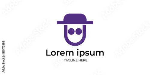 The logo design is in the shape of a man with a hat and sunglasses, a charismatic man