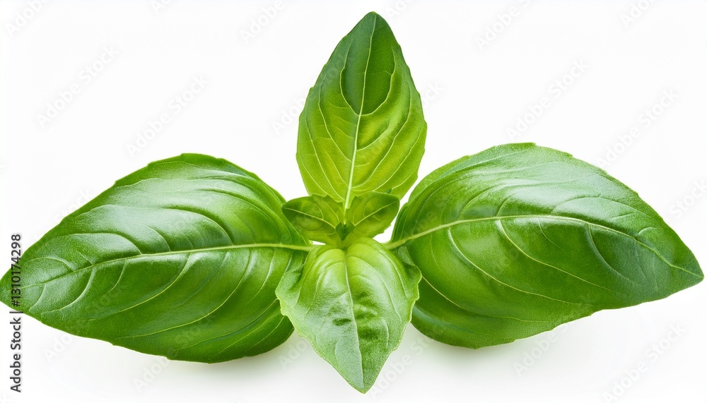 Obraz premium basil leaves isolated