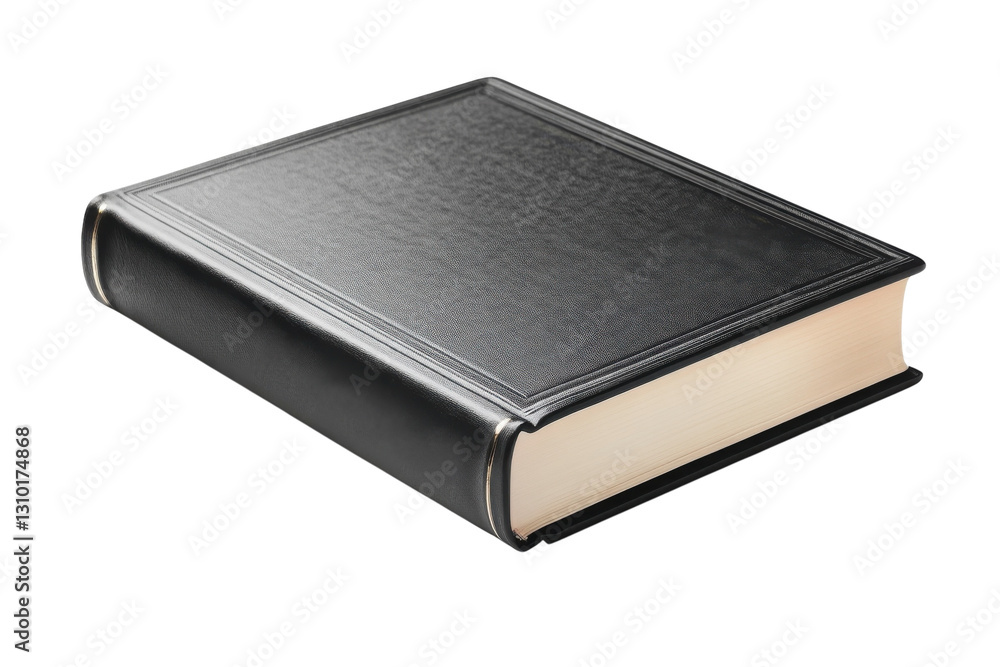 Classic black hardcover book resting on a white surface with clean lines and minimal distractions for a timeless look Classic black hardcover book resting on a white surface with clean lines and minimal distractions for a timeless look