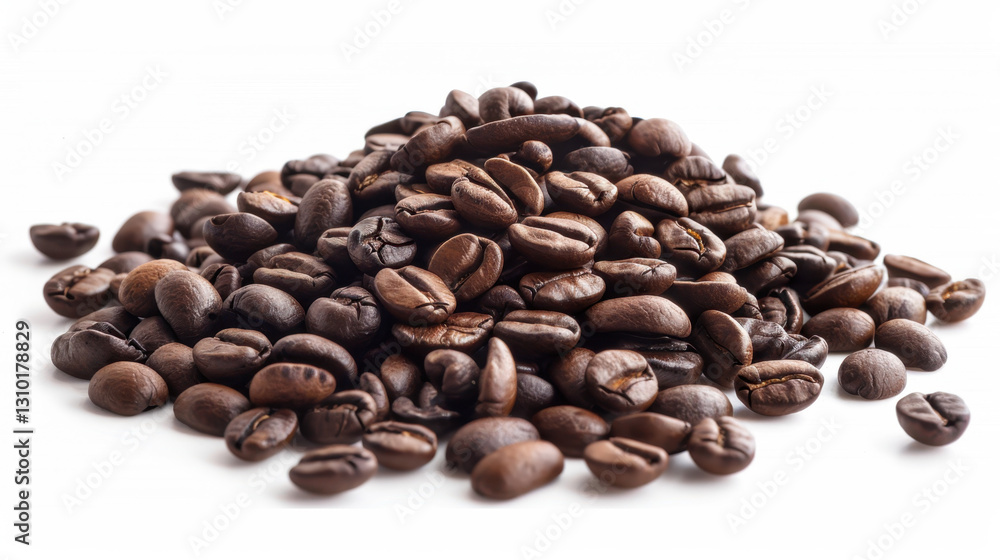 Fototapeta premium coffee beans on white background