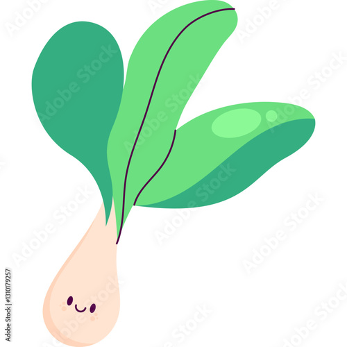 Vegetables kawai - icons