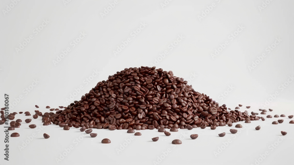 coffee beans on white background coffee beans on white background