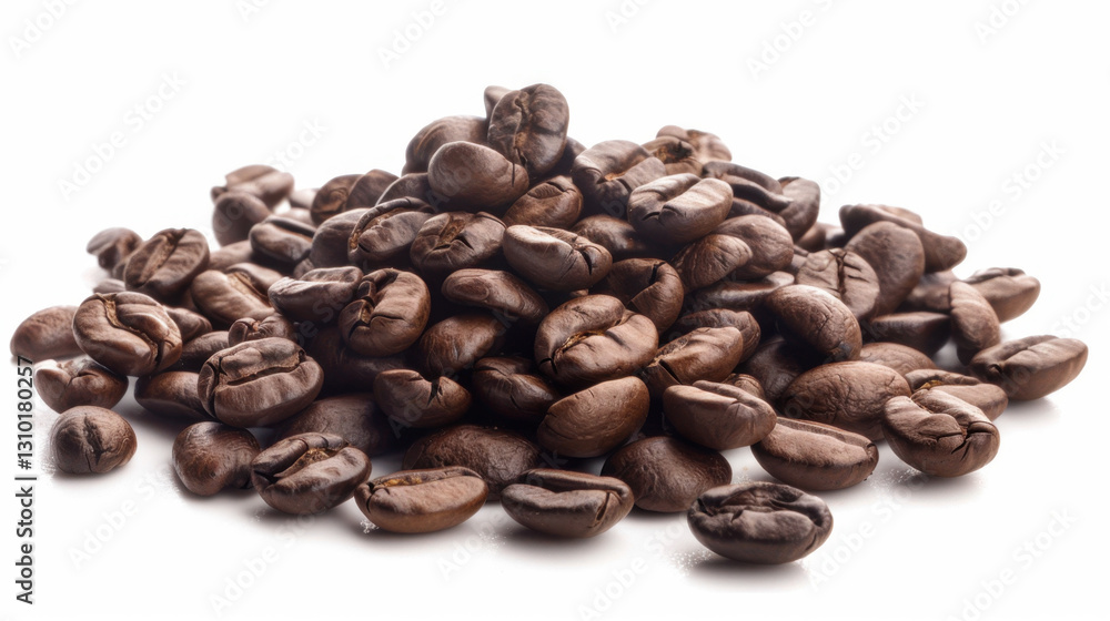Fototapeta premium coffee beans on white background