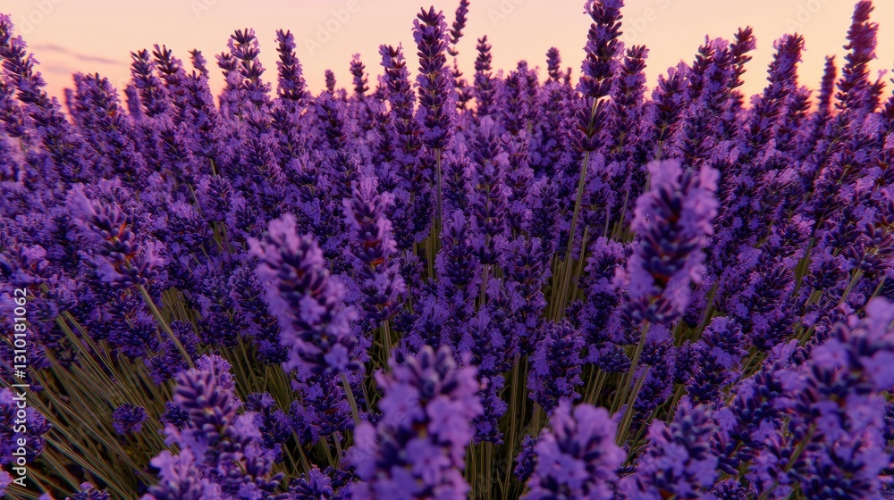 Obraz premium Lavender field at sunset