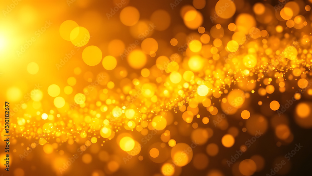 Golden glowing bokeh lights background for holiday celebration Golden glowing bokeh lights background for holiday celebration