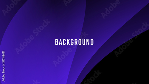 Black abstract background with ultramarine blue overlay pattern and gradient shades, folds shape, light veil	