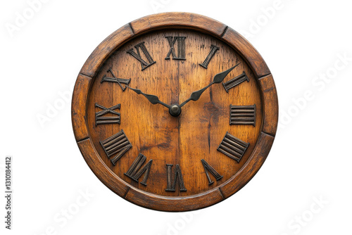 Wallpaper Mural Wooden wall clock with Roman numerals showcasing classic craftsmanship and elegant design Torontodigital.ca