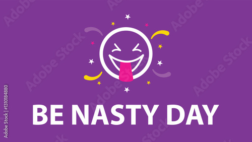 Be nasty day web banner design illustration 
