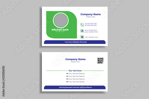 Standard Business Card | Visiting Card for Corporate Person | Nature-Inspired Green Business Card Design