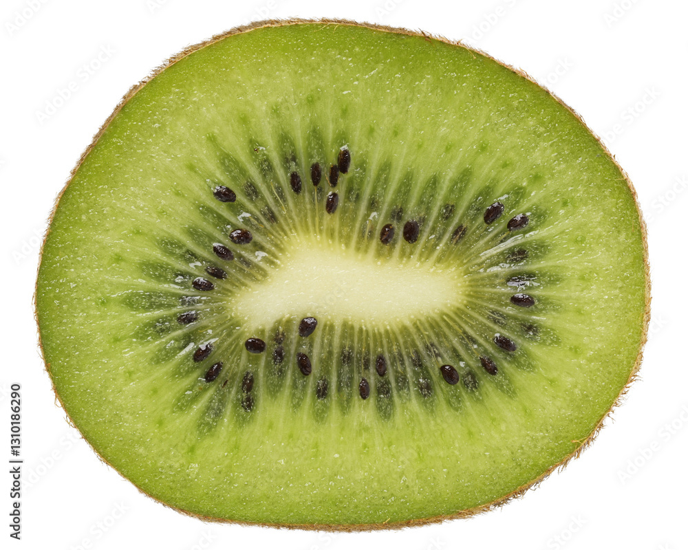 Kiwi Fruit Slice Close Up, Fresh and Healthy Food, Green Color, Transparent PNG, Isolated Kiwi Fruit Slice Close Up, Fresh and Healthy Food, Green Color, Transparent PNG, Isolated
