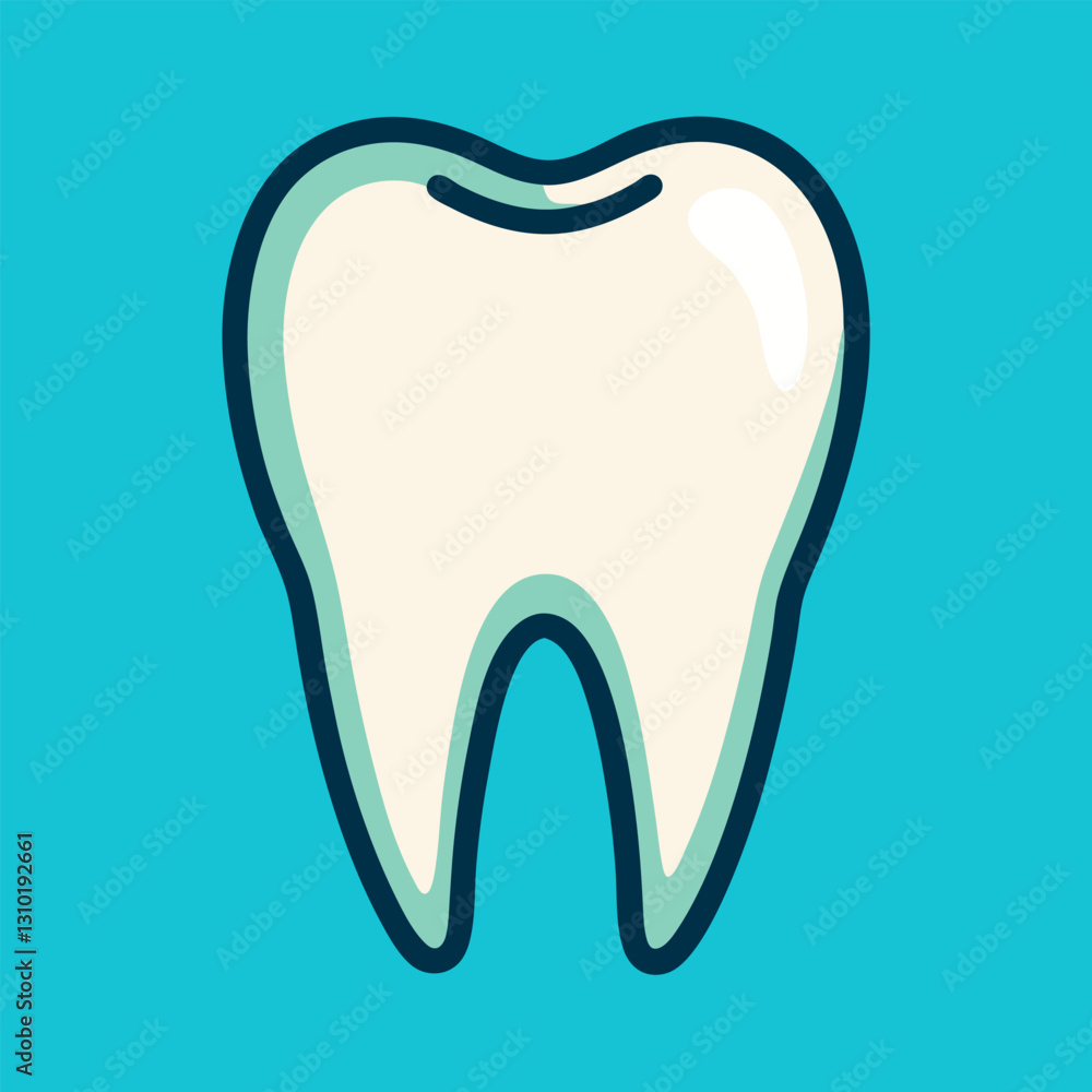 Tooth icon in flat style. Vector illustration. Tooth icon in flat style. Vector illustration.