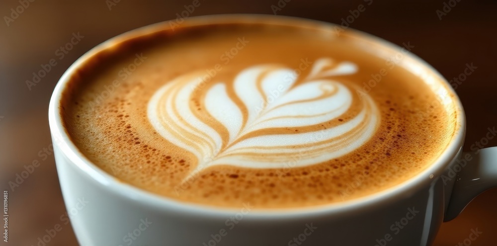 Silky coffee foam art, latte texture close-up, espresso, abstract, beverage Silky coffee foam art, latte texture close-up, espresso, abstract, beverage