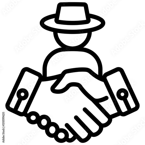 Stockbroker Outline Icon